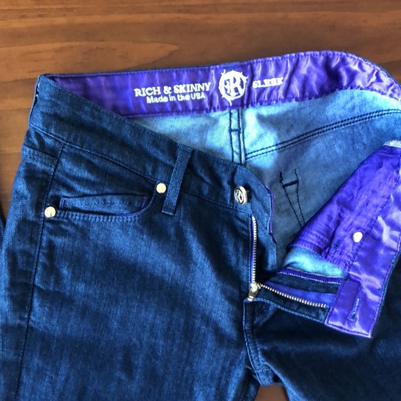 Rich & Skinny Sleek Jean in Color Rinse / Dark Indigo - Picture 6 of 16